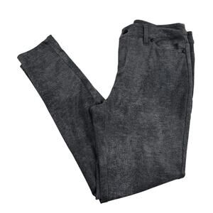 Eric Faux Suede Stretch Chic Gray Straight Leg Pants Women's Size 2